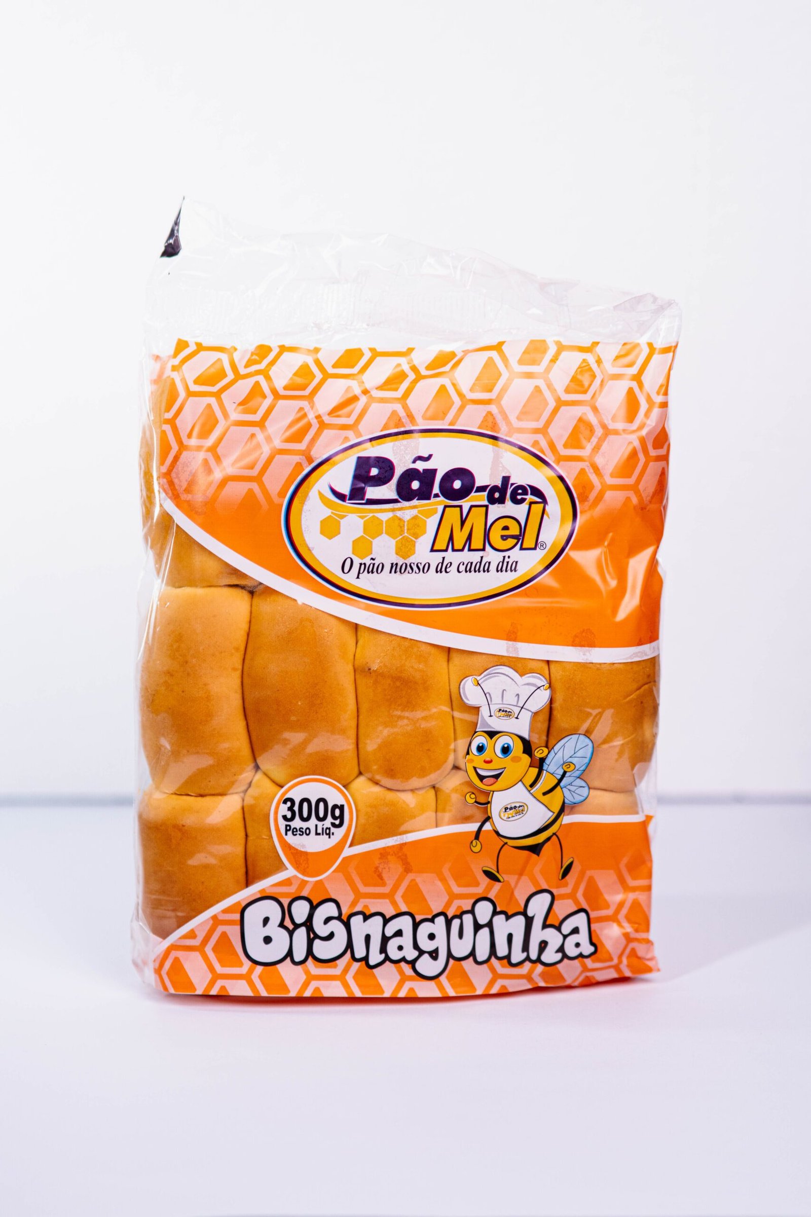Pacote bisnaguinha Pão e Mel 300g alta rotatividade